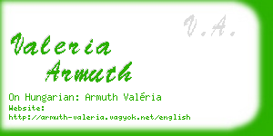 valeria armuth business card